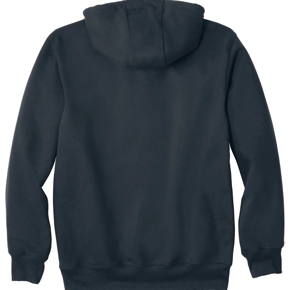 (NWT) Carhartt Mens Rain Defender Paxton Heavyweight Hooded Sweatshirt Navy - Picture 2 of 5